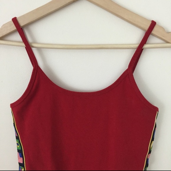 FOREVER 21 Red Side Striped Flag Bodysuit - Picture 4 of 11